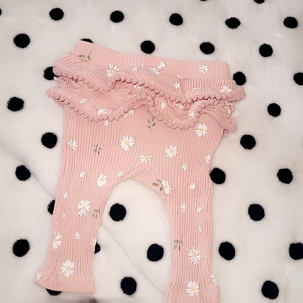 Pink Ruffled Kids Leggings